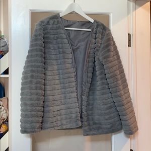 Faux fur gray jacket